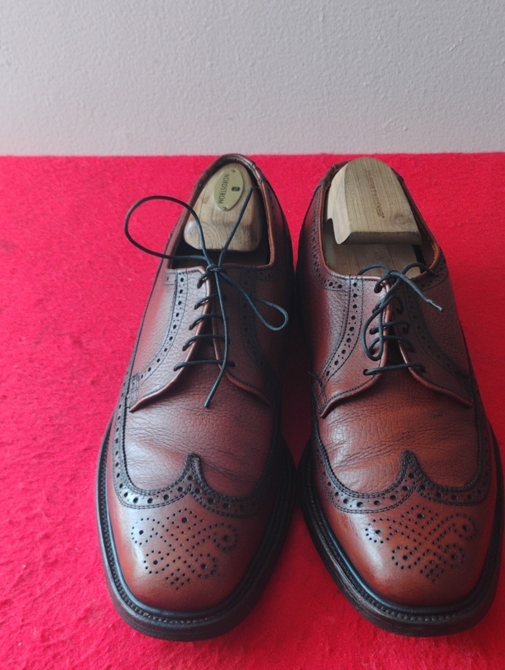 American Vintage Brown Leather Wingtip Derbies